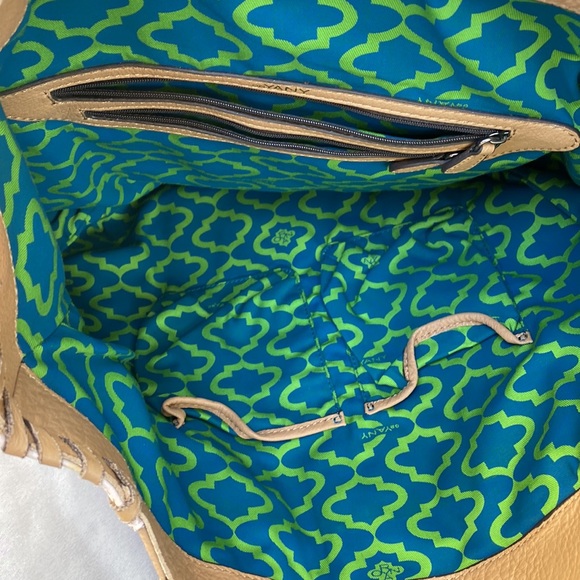 orYANY Sydney, Tan, Blush & Chocolate Pebbled Leather, Shoulder Bag - Picture 5 of 9